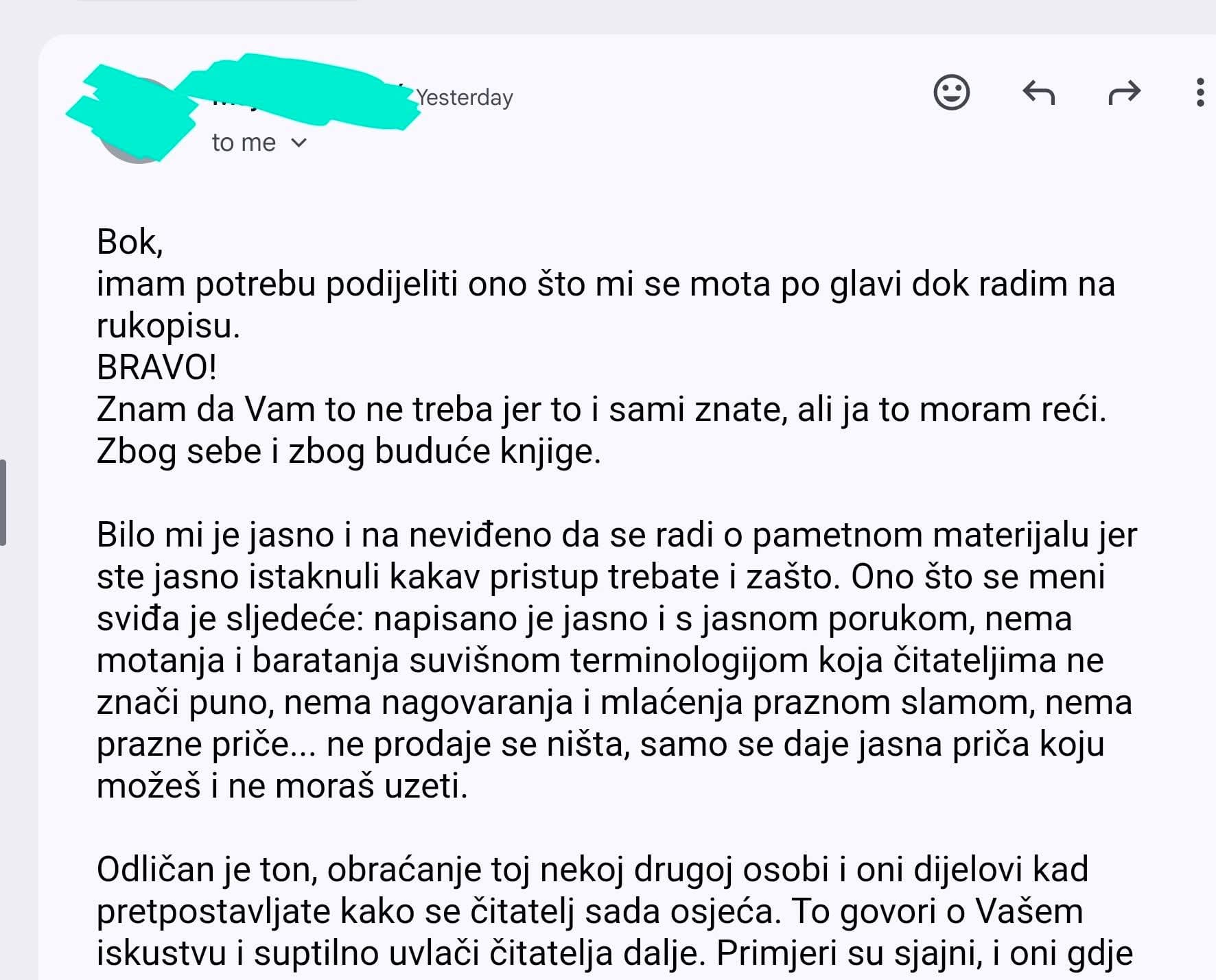 Reakcija čitatelja — Email