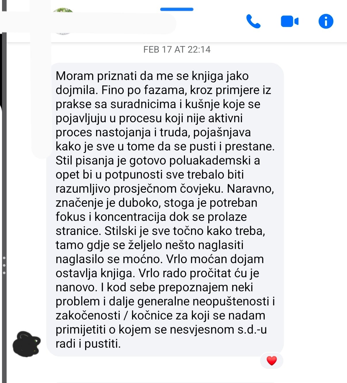 Reakcija čitatelja — Messenger